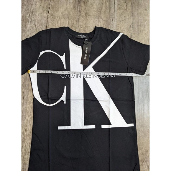 NWT Calvin Klein Logo T-Shirt Size Small Men's Black Pullover Short Sleeve - Picture 6 of 7